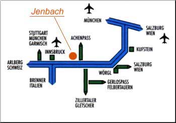 Direction for getting to Jenbach